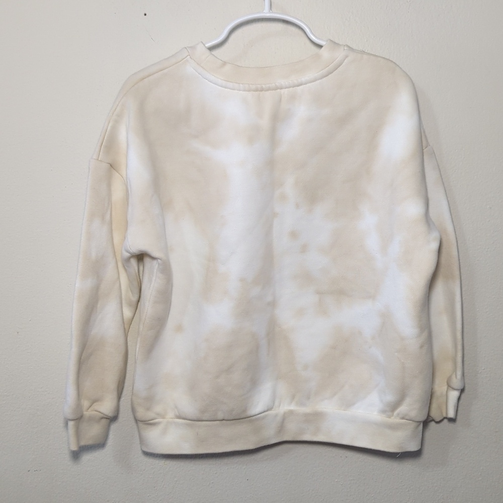 Rylee + Cru Sunshine on my Mind Sweatshirt Tan White Tie-Dye Crewneck Size 6-7 - Picture 6 of 6